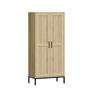 60 "Freestanding Kitchen Storage Cabinets,Modern Storage Cabinet with 2 Doors And 3 Adjustable Shelves,Practical Lockers For Kitchen, Laundry, Living And Dining Areas,Utility Room Furniture
