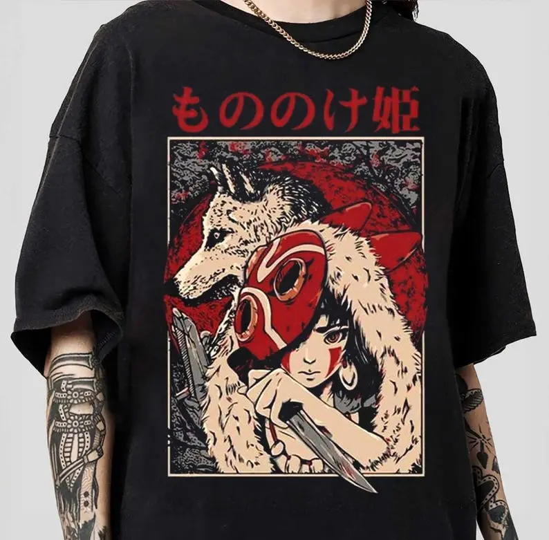 Vintage Princess Mononoke T-Shirt, Princess Mononoke shirt, Mononoke Y2K Vintage Shirt, Anime Tee, Anime Lover Gifts