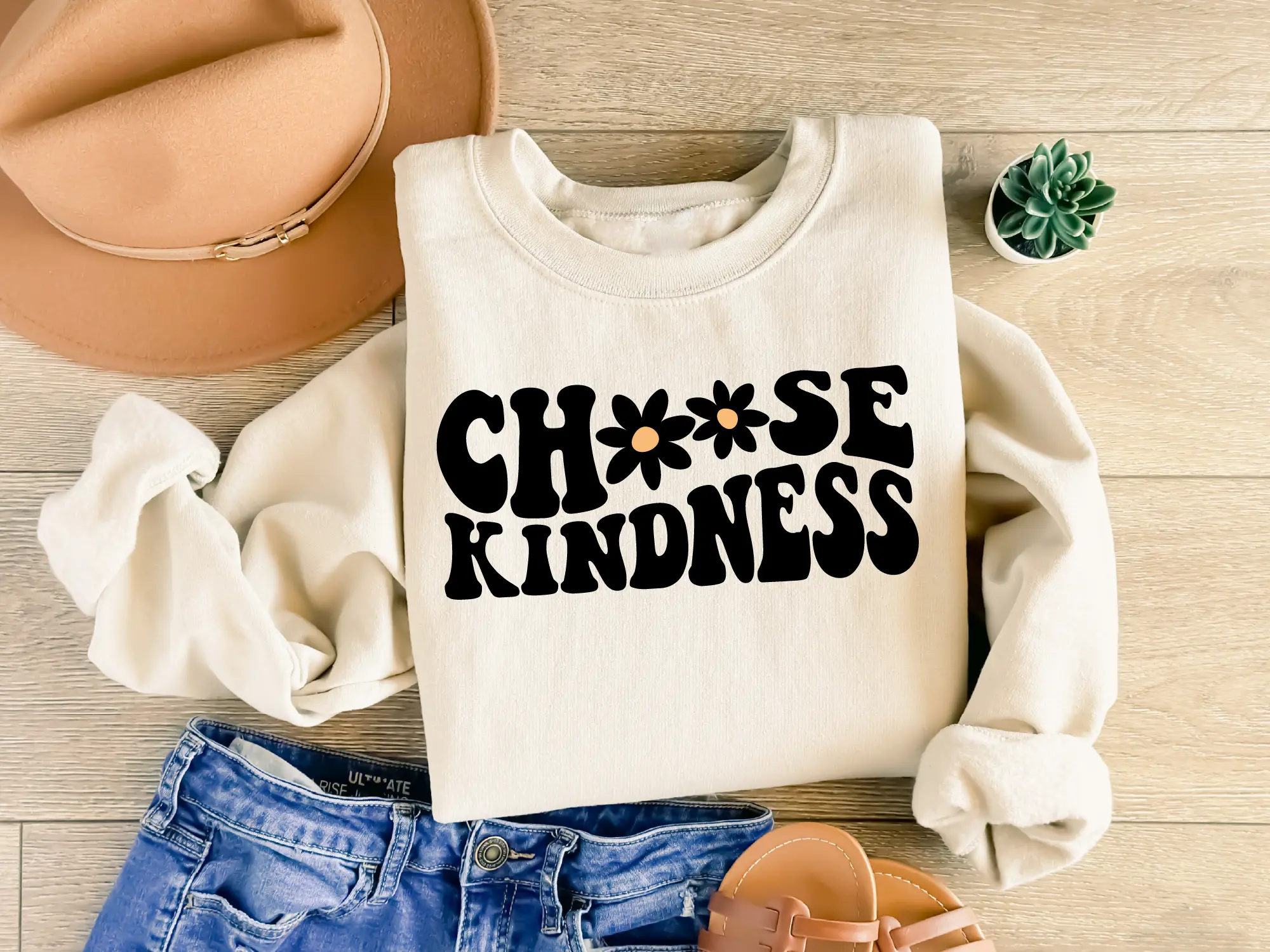 Choose Kindness  Sweatshirt, Womens Everyday Breathable Tee,  Gift for Teachers, Positive Message Tee