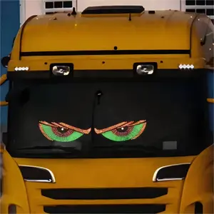 RGB Programmable Matrix Pixel Panel, Smart APP Wireless Connection Control Dynamic LED Flexible Screen with Voice Control Animation Effect, Car Accessories