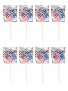 Charms Fluffy Stuff Cotton Candy Pops Lollipops 8-Pack