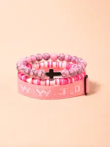 Wwjd Letter Deep Turquoise Beads Soft Clay Set, Embroidered Handmade Cross Bracelet, Christian Inspirational Jewelry Gift, Beaded Bracelet