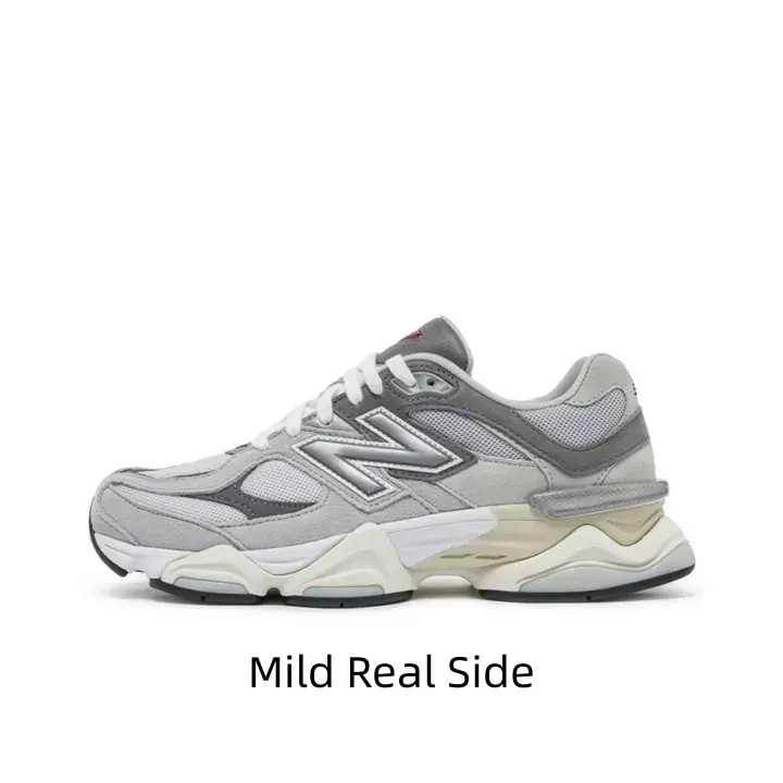 Vintage Light Silver Gray Retro Trainers Soft Fuzzy Suede Breathable Hollow Mesh Upper Dual Tone Layered Cream Foam Platform Outsole Daily Neutral Athleisure Footwear