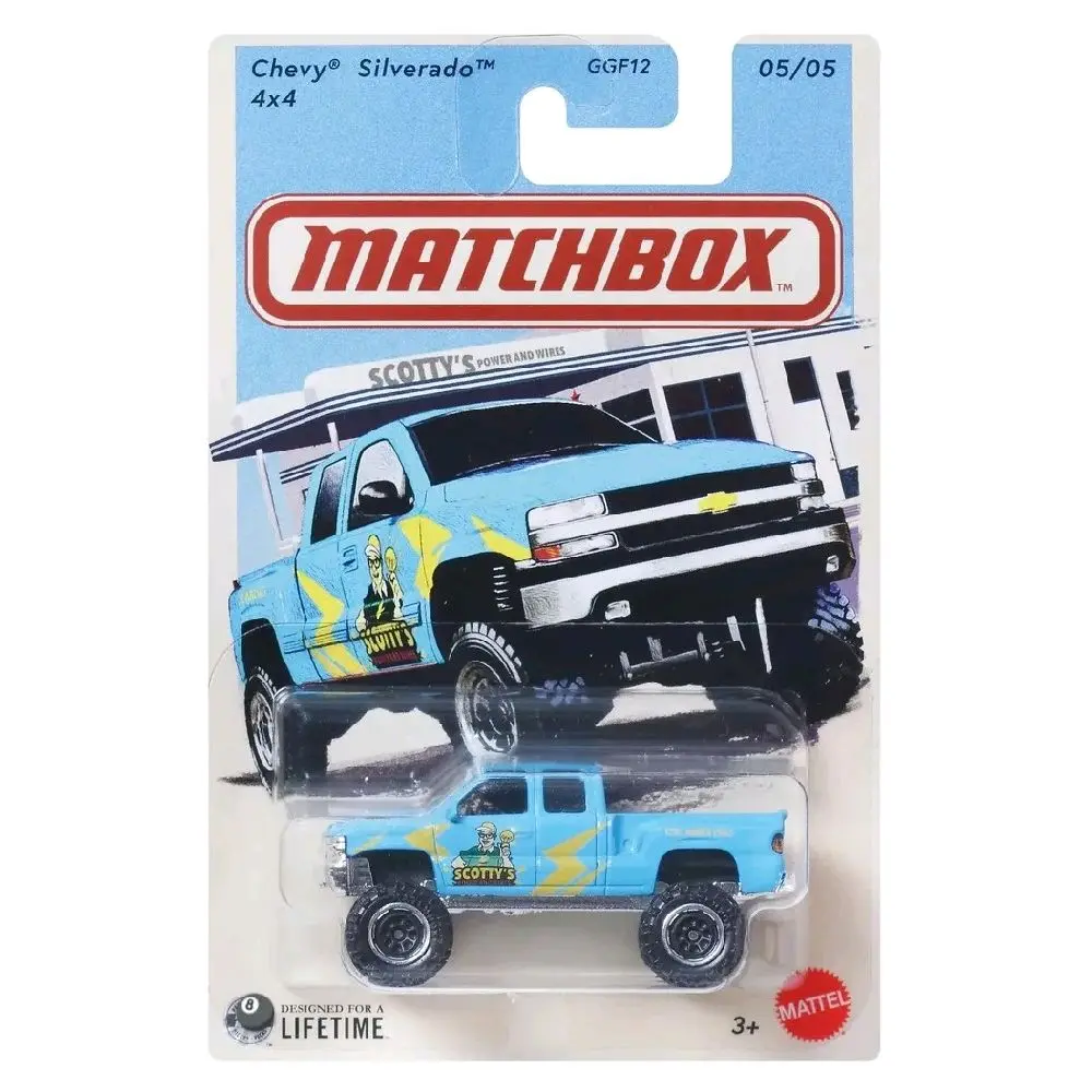 Matchbox 2026 Chevy Silverado 4x4 Blue Vintage Truck Diecast Model, Collectible Replica Vehicle Toy for Collectors, Diecast Toys