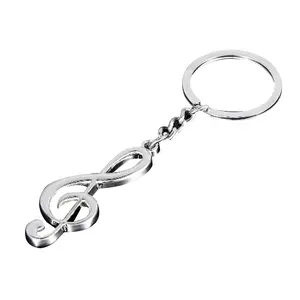 Cartoon Music Note Treble Clef Keyring Keychain Pendant Gift Key Chain For Women Girls Men Metal Key Chains wholesale Cellphone Accessory - Smartphone