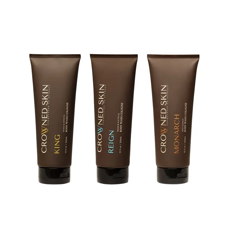 Crowned Skin Cologne-Infused Body Wash - King, Reign, Monarch - 3 Pack