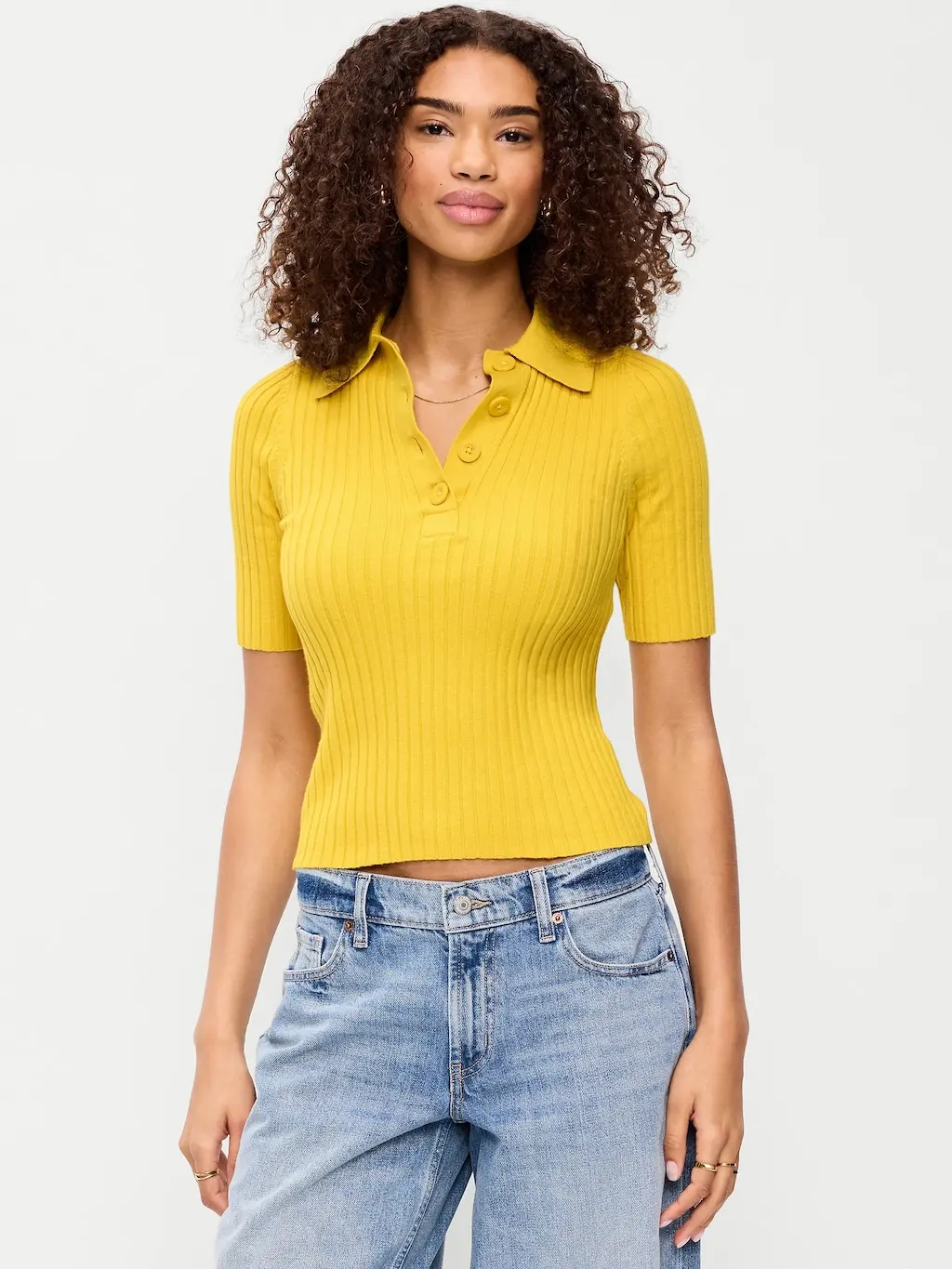 Old Navy Women's Short-Sleeve Ribbed Polo