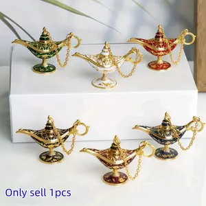 Mini Magic Wish Lamp, Vintage Aladdin Palace Home Decor, Holiday Festival Decoration, Office Desk Ornament, Retro Style Living Room Design