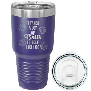 Personalized Lots of Balls 30 oz Tumbler - Purple