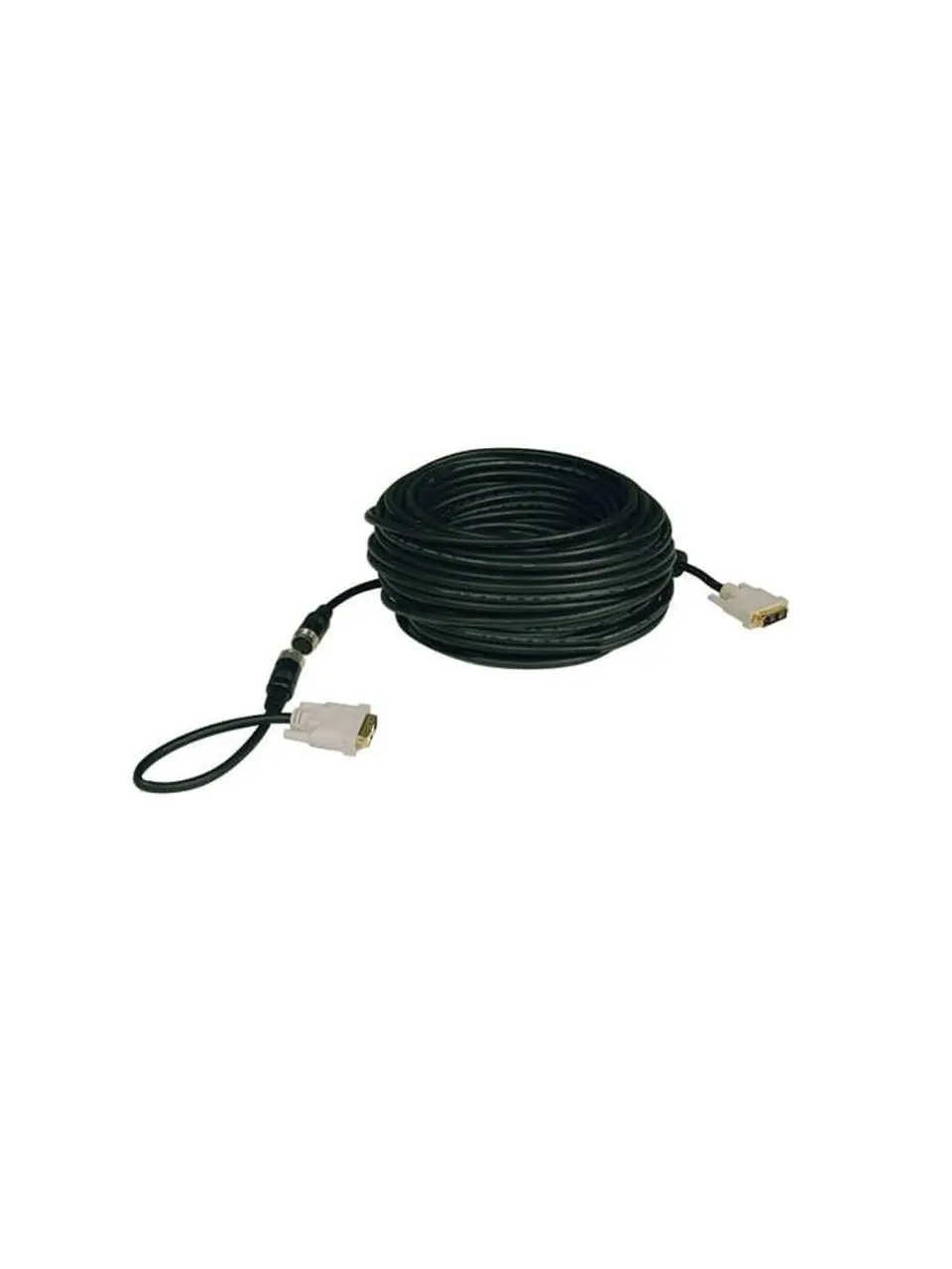Tripp Lite TRL-P561-100 Copper DVI-D Single Link Monitor Cable, 100 ft TMDS Connector, 7/8 in Easy-Pull Molded Ends with Integral Strain Relief, Conduit-Runable, for Monitors & DVI Video Cards, Black, Signal Booster Required for Optimal Performance