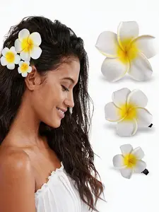 10Pcs Egg Flower Hair Clips for women Fresh Vacation Style Perfect for Beach Photos Parties Daily Hairstyles Summer Fashion Accessories