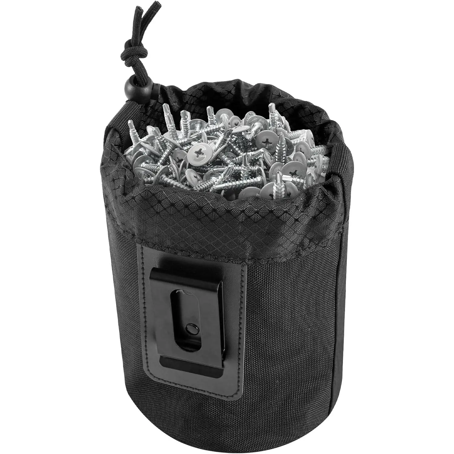 /Screw Work Pouch,Metal Clip-On Tool Pouch for Tools Screws and Nails,Ideal for Electrician Plumber Carpenter Contractor Handy Man and Any Tradesperson