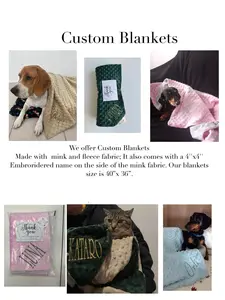 Custom Blankets with a Toy/Pillow for Pets