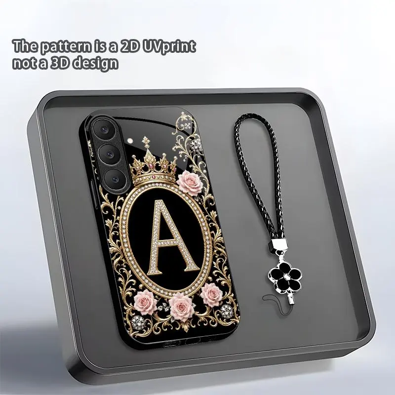 Suitable for [Galaxy S25 Fe ] new  phone case.Free lanyard included,rose-themed letter design—choose from all 26 letters—featuring a full-coverage design to protect your phone！YM99