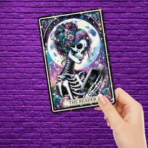 The Reader Tarot Card Cardstock Case Insert for Kindle Paperwhite Basic Scribe | Witchy Book Lover Gift | Bookish Stickers for E-Reader | Booktok Cover Insert | Dark Romance Books | Smut Reader | Spooky Stickers for Kindle Device | Choose Your Kindle Size