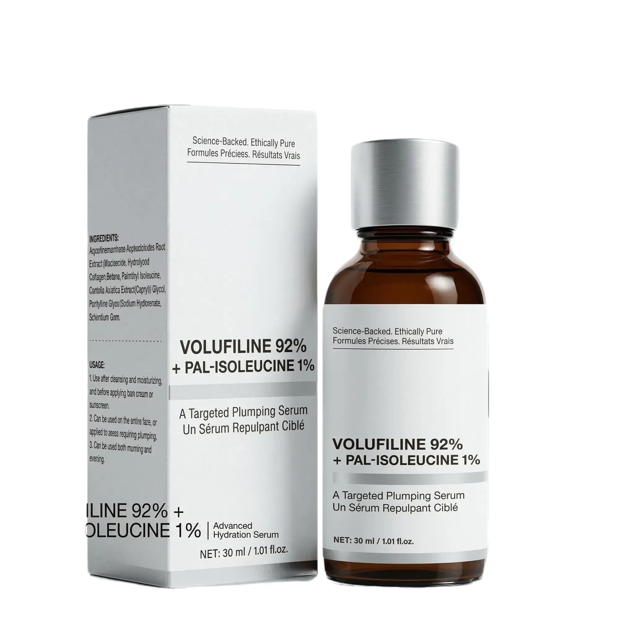92% Volufiline +1% Pal-Isoleucine Plumping Serum 30ml, Target Hydration Firming Anti-Aging Face Plump Skin Care Serum