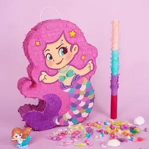 WERNNSAI Piñata - Unicorn Party Supplies Piñata Bundle with Blindfold and Bat for Girls Kids Party&Christmas&Anniversary Celebration&Fiesta Game Decoration(15.7" x 12.2" x 3.1")piñata para fiesta&cumpleaños temático&decoración de cumpleaños niños