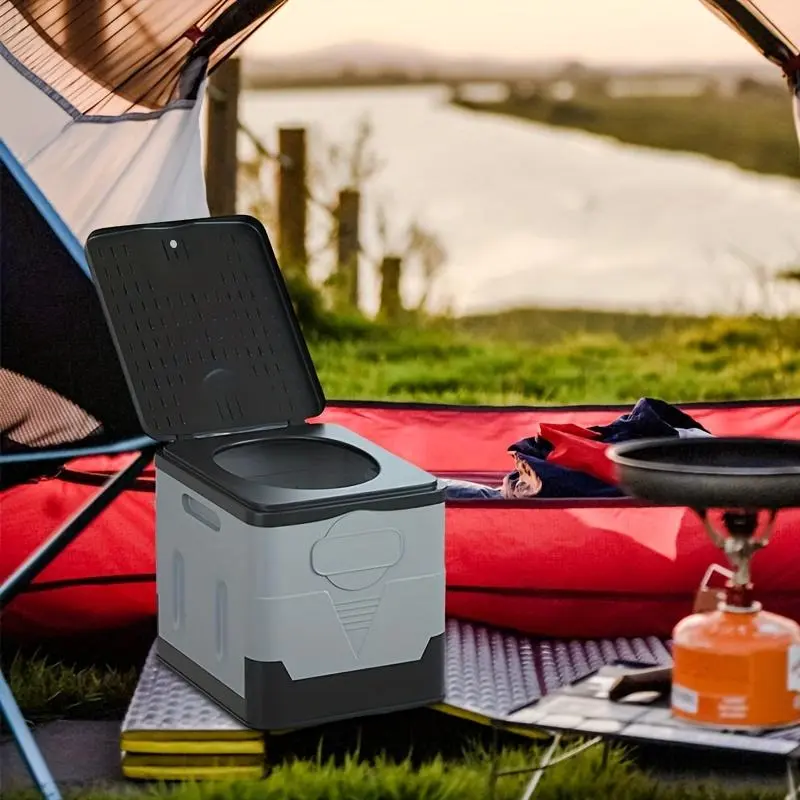 Portable Outdoor Toilet, Foldable Mobile Toilet for Camping Hiking Backpacking, Polypropylene Material, Single Pack, Ideal for Outdoor Scenarios