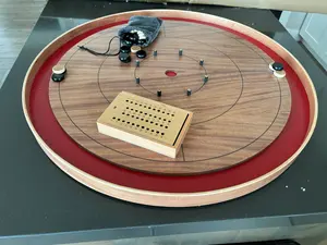 Mahogany ELITE Edition Crokinole Board (Red Ditch)