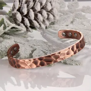 Copper Magnetic Cuff Bracelet for Women – 99% Copper Adjustable Bangle, Elegant Jewelry Gift