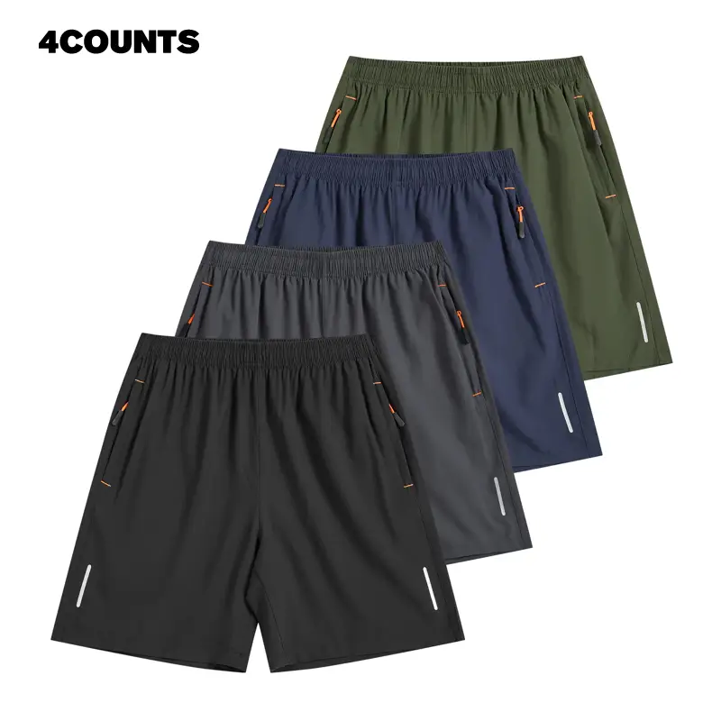 TJL men's summer sports shorts, men's casual pants, men's shorts, breathable fitness shorts, men's solid-color zipper pocket shorts, men's bottom wear