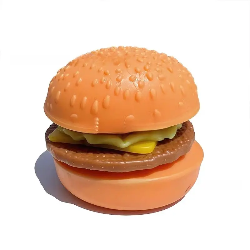 Squishy Hamburger Stress Relief Toy DIY Assemble Food Play Set Squeeze Ball for Kids Sensory Fidget Toys