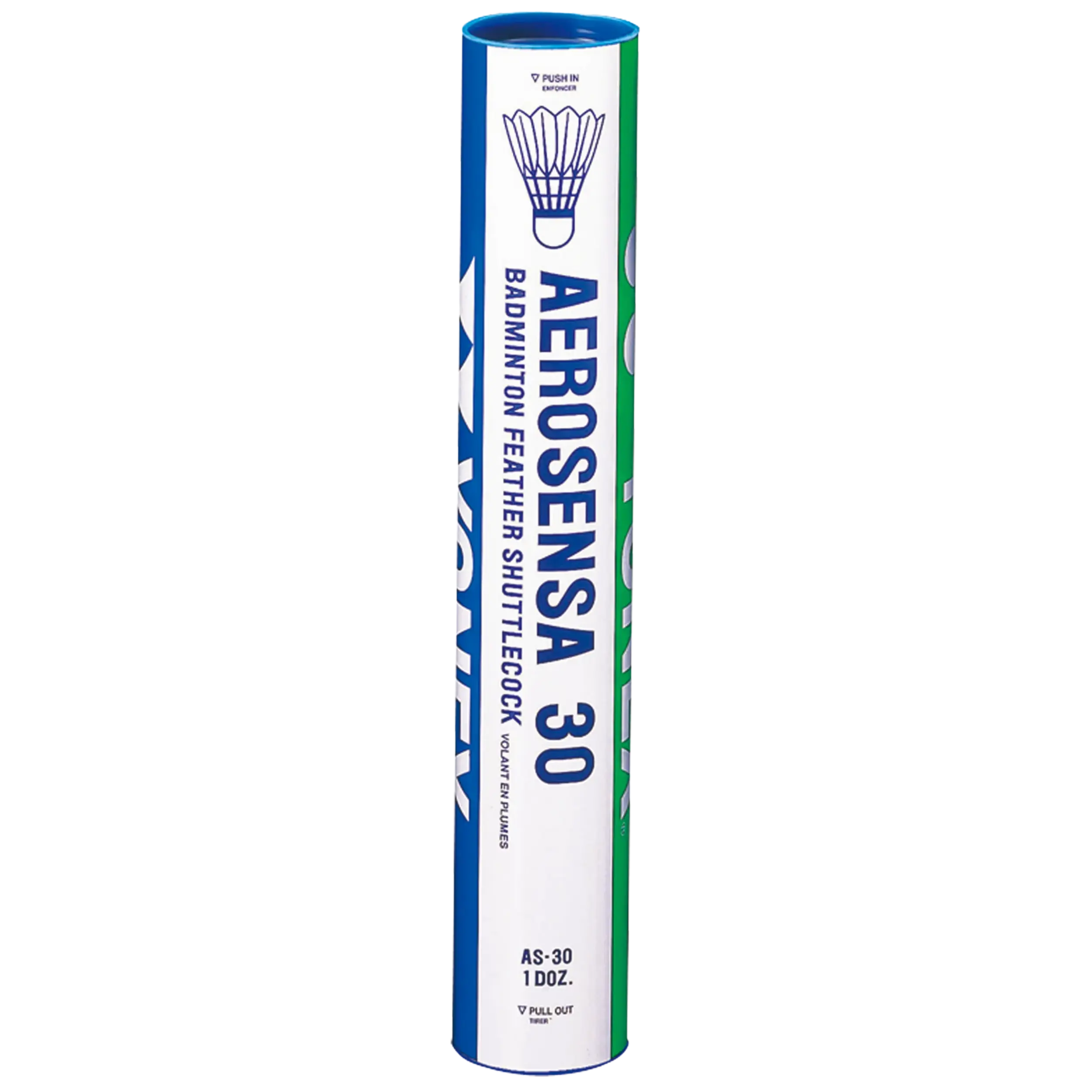 Yonex Aerosensa 30 AS-30 Goose Feather Shuttlecocks - 1 tube 12 pcs - Ống Cầu Lông AS-30