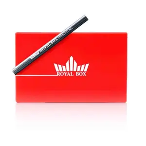 Royal Box Red Plastic 8 Slot Storage Box with Built-in 3” Metal Straw Compact & Practical Design slotted Sugar Storage Device