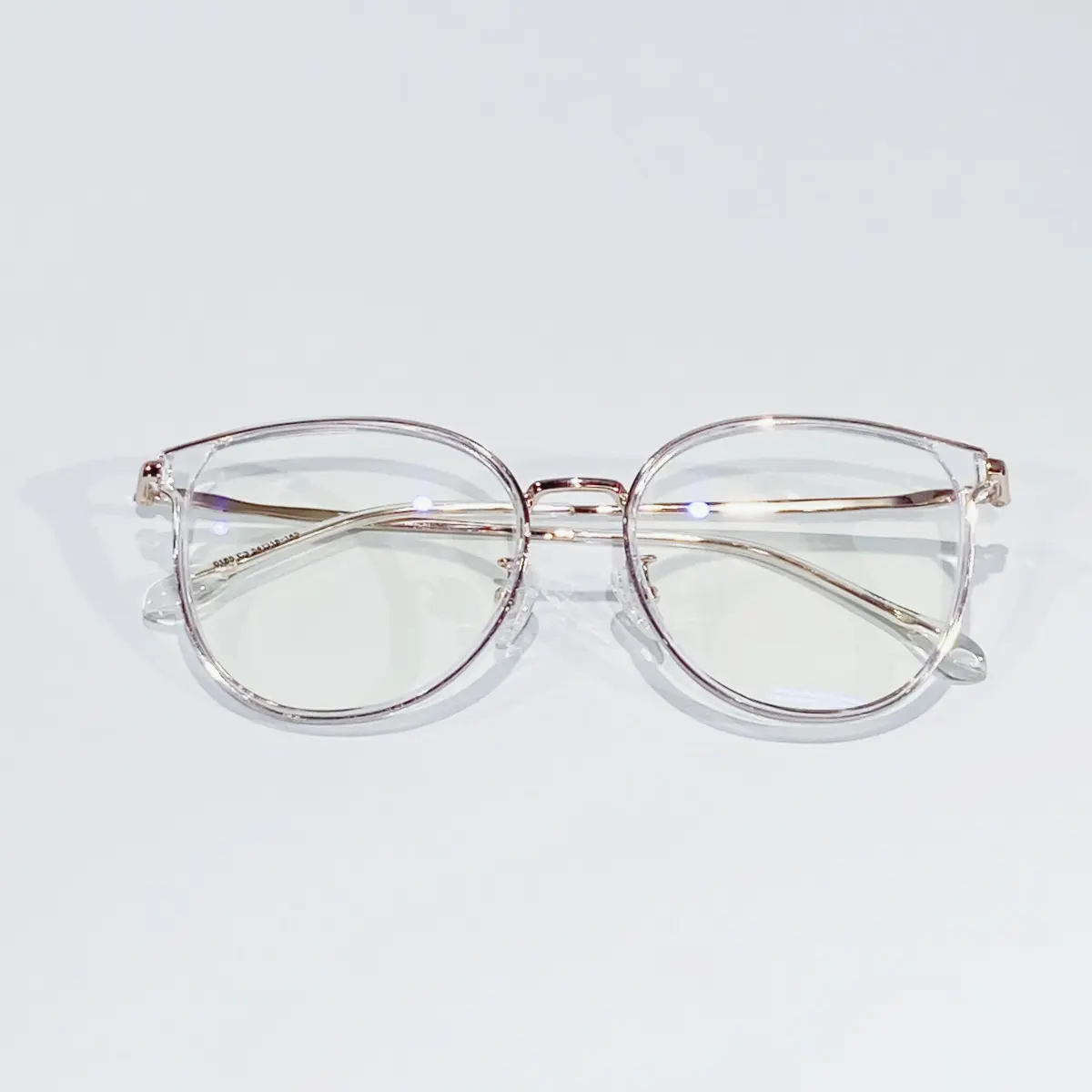Chic Cat-Eye Eyeglass Specs for Women, Lightweight TR Statement Frame Glasses with Golden Temple Arms, Progressive & Blue Light Blocking