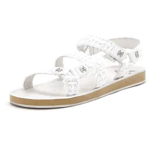 Pre-owned Chanel Women's Velcro Dad Sandals Tweed by Rebag