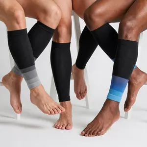 3pairs Professional Calf Compression Sleeves 20-30mmHg- One Size Fits Most - Graduated Compression for Shin Splints, Varicose Veins & Swelling Relief - Patented Kinesiology Support for Athletes & Daily Wear