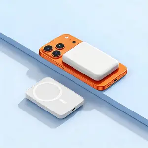 5000mAh Magnetic Power Bank Ultra-thin Lightweight Wireless Portable Charger Fast Charging MagSafe Battery Pack for iPhone 17/16/15/14/13/12/Plus/Pro Max Compact Device Smartphone Chargeable