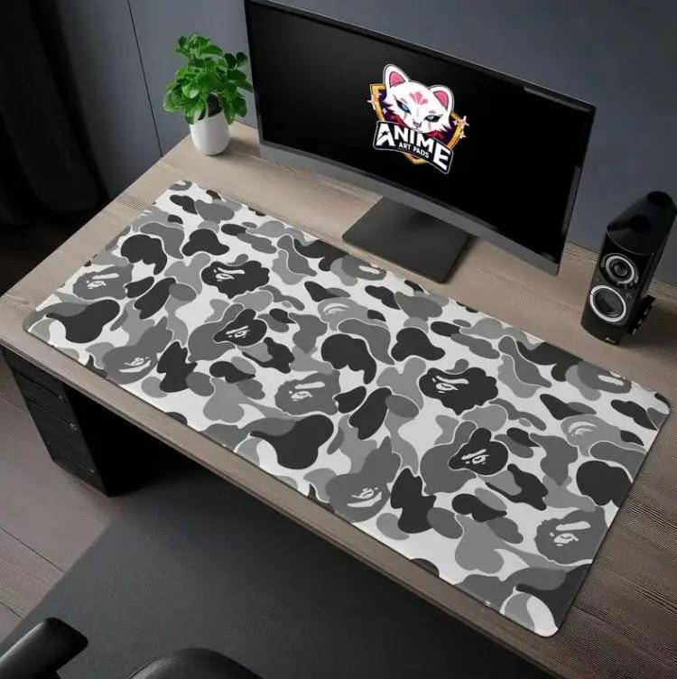 Luxury Pink Bape Camo Desk Mat XXL – Premium Korean Mousepad Designed for Gaming, Streaming & Collector Desk Setups