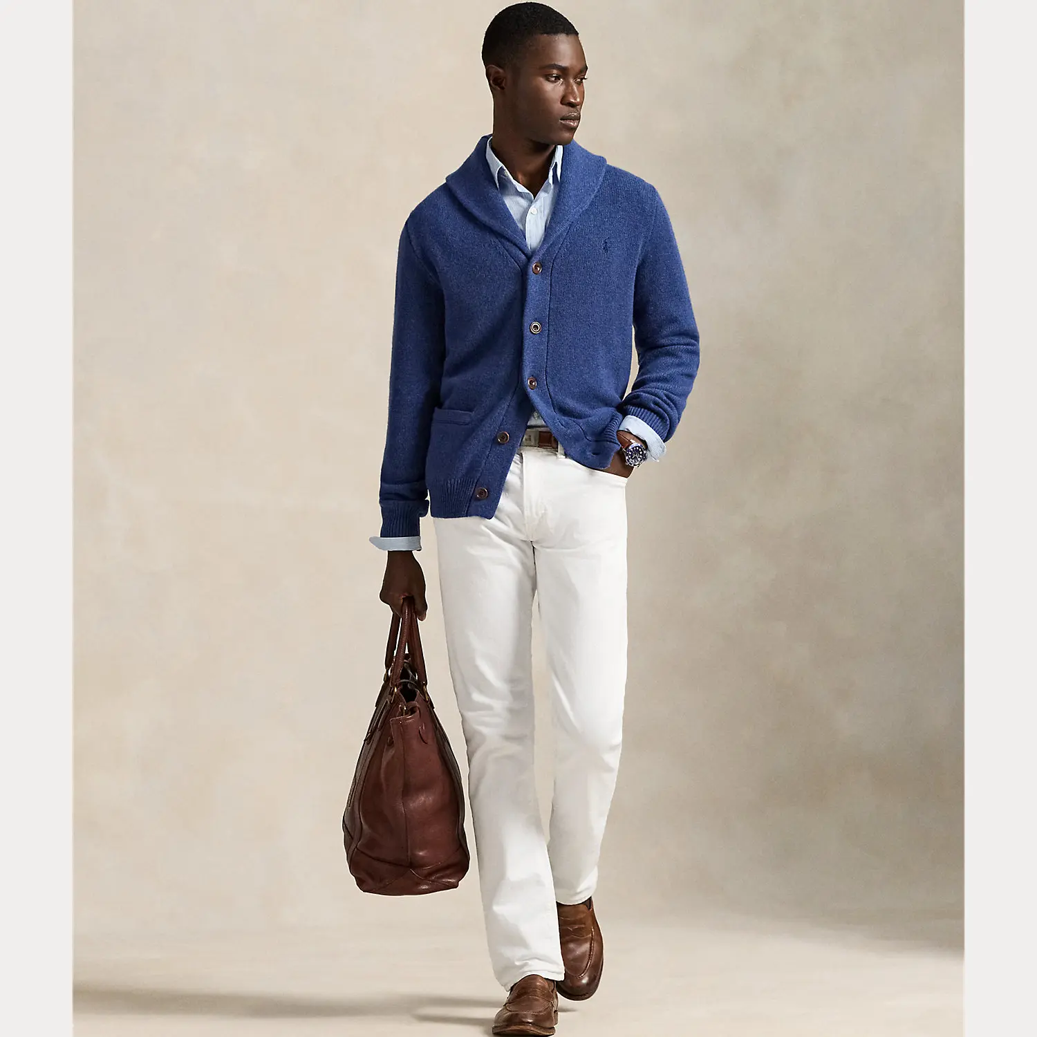 Polo Ralph Lauren - Wool-Cashmere Shawl-Collar Cardigan