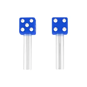 Dice Door Lock Knobs - Blue (2Pc/Set)