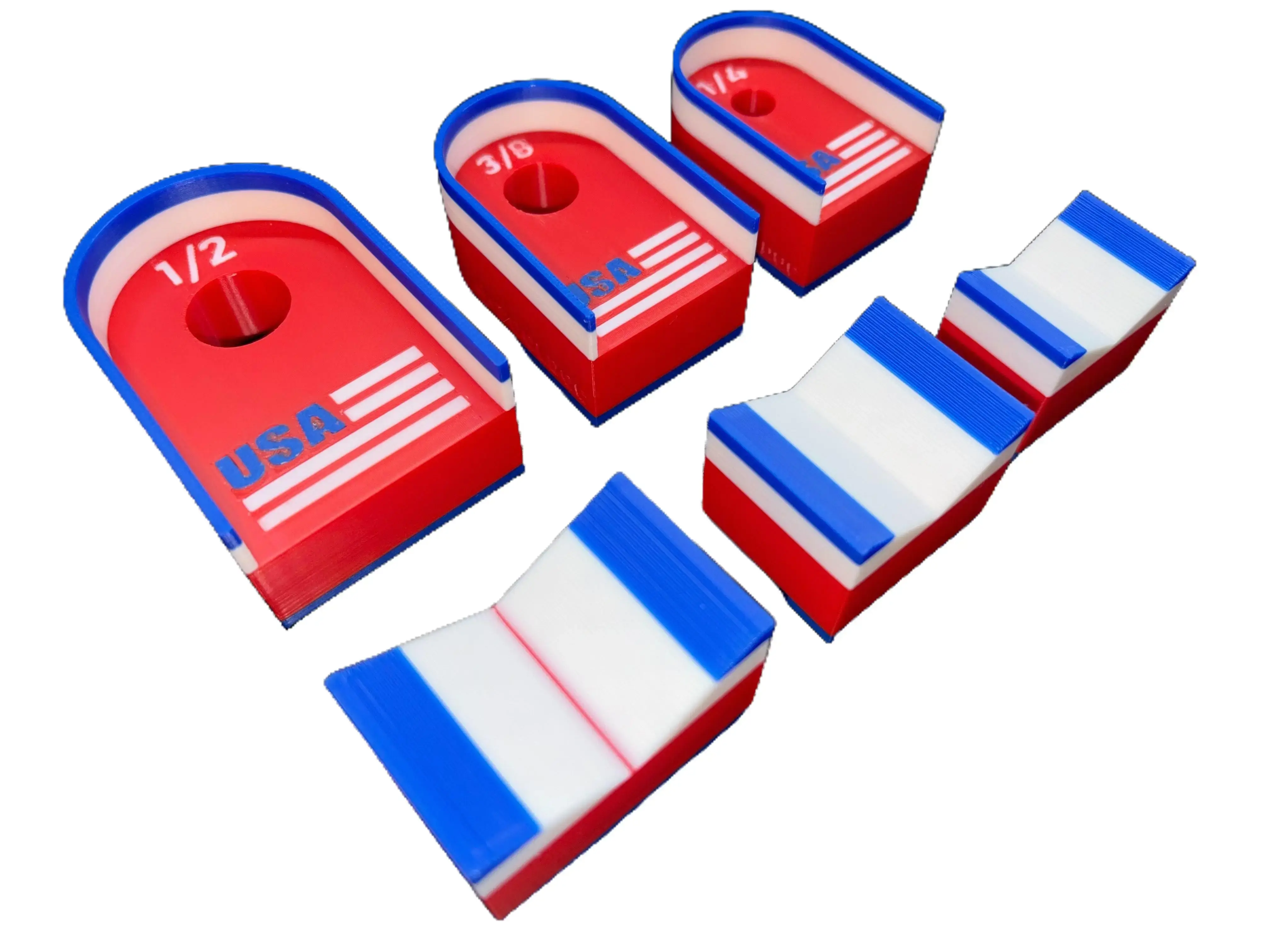 Ratchet & Breaker Bar Holders - USA Edition - 1/4”, 3/8”, & 1/2” - Magnetic Tool Organizer for Toolbox - Sets or Individual Sizes