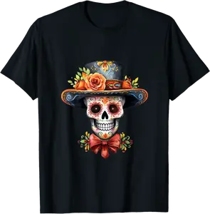 El Jefe Funny Skull Mexican Spanish Dia De Los Muertos T-Shirt - Diamoniqu Shop 97B0DF4NH32H
