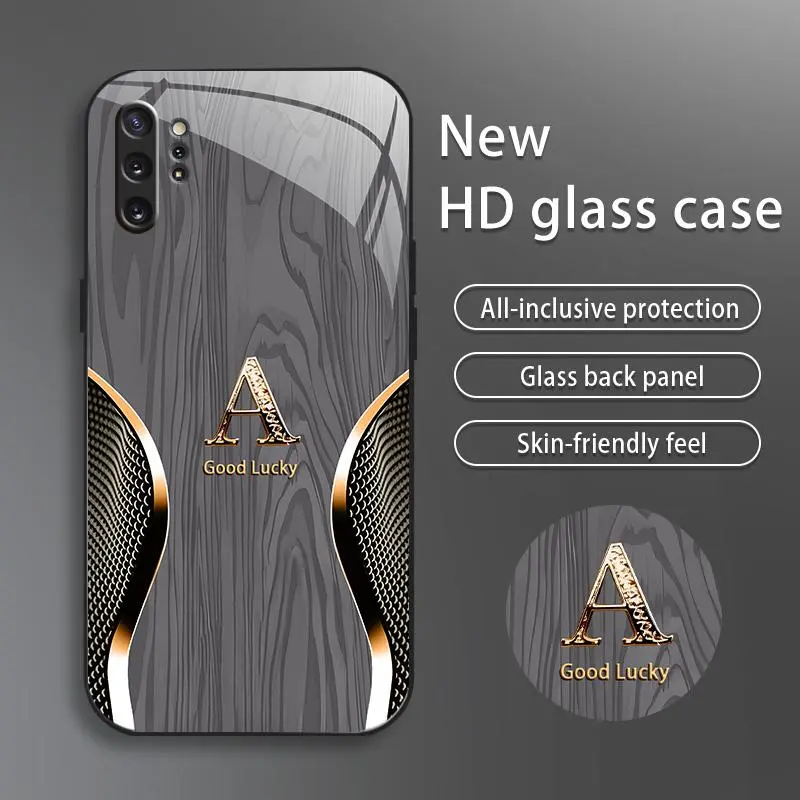 Suitable for [Galaxy Note 10 Plus] Brand new premium phone case, drop-proof and fingerprint-resistant，sophisticated and minimalist design, with 26 English letters to choose from YM99