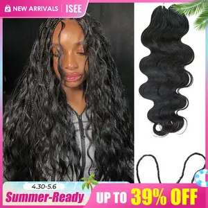 ISEE HAIR Body Wave Crochet Human Hair for Boho Braids Miracle Knots Vacation Hair Ready Pre-Separated 50g/Pack Knotless Time Saving Design Summer Vibe Lightweight #ISEECrochetNewArrivals #SummerVibes,summervibes