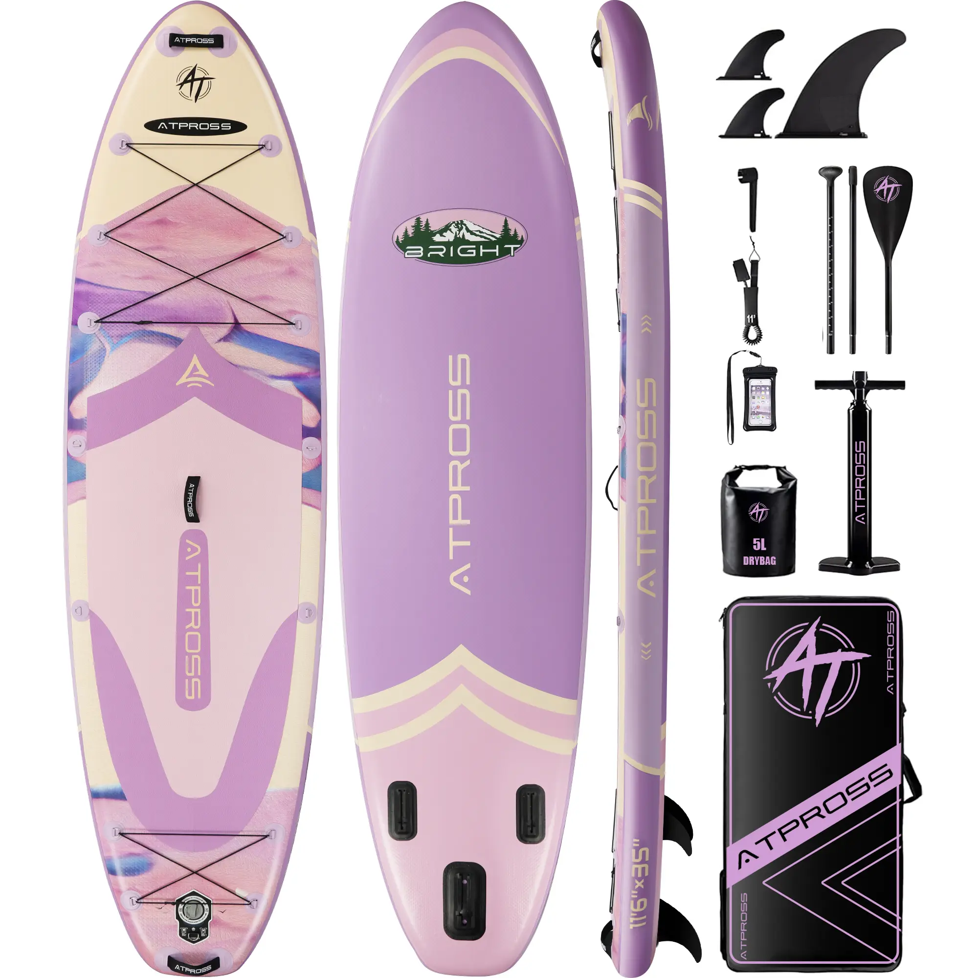 [DealsForYouDays] Inflatable Paddle Board, 450lbs Extra Wide Stand Up Paddleboard | 11'6"x35" SUP with Premium Accessories Kit & Backpack, blow up paddle board for Adults & Youth of All Skill Levels