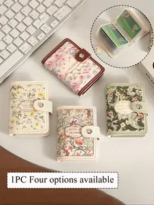 Floral Credit Card Holder with Multiple Slots, Large Capacity, Small Volume, Ideal for Driver's License, Business Cards, Minimalist Fashion Gift, Travel Card Holder
