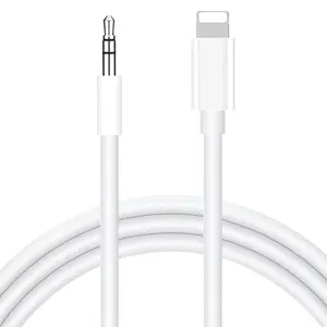3.5mm Jack Aux Cable Adapter, Stereo Sound Auxiliary Cable, Headphone Jack Adapter Male Head Auxiliary Stereo Audio Cable for iPhone 14/13/12/11/XR/X/8 7