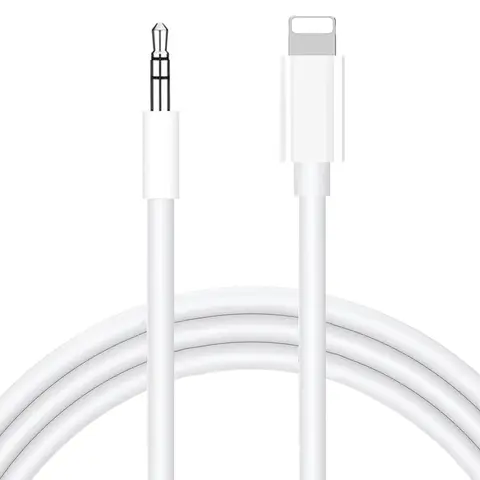 3.5mm Jack Aux Cable Adapter, Stereo Sound Auxiliary Cable, Headphone Jack Adapter Male Head Auxiliary Stereo Audio Cable for iPhone 14/13/12/11/XR/X/8 7