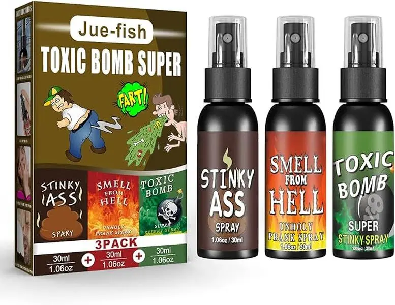 3P Extra Strong 30ml Non-Toxic Stink Spray - Fart Bombs, Prank Gift Ideas for Adults & Kids, Fart Spray Prank Supplies