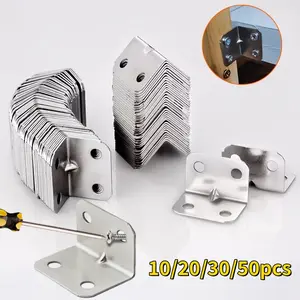 10/20/30/50pcs right angle brackets with screws, fastening brackets, Sturdy Bracket, 90 degree angle, used for framing furniture bookshelves