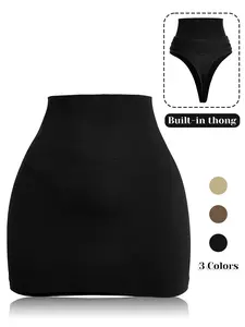 Women's Seamless Waist-Centric Bodycon Skirt, High Elastic Comfort, Dual-Layered Compression, Anti-Slip Design, All-Season Wear