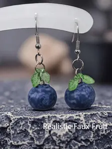 Cute Blueberry Earrings Set, Fun Design, Perfect Gift Idea, Stylish Accessory for Women, Cute Jewelry for Everyday Wear