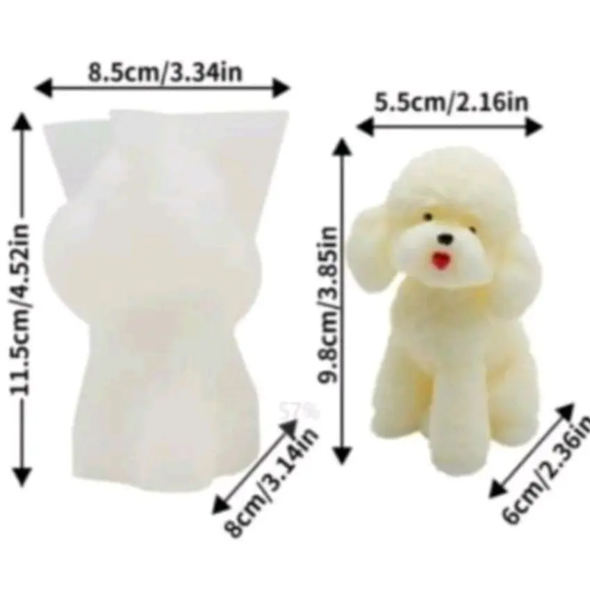 Poodle Dog Silicone Mold