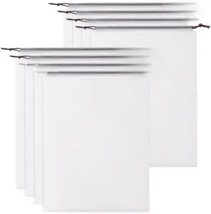 Transparent Shoe Bags for Travel with Rope 8PCS Large Clear Shoe Bag Storage 11.8in X 15.7in Portable Travel Shoe Bags for Men and Women Unisex Waterproof PE Material Foldable Lightweight Drawstring Closure Multi-functional Organizer Bags