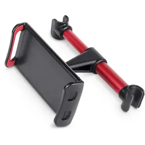 Car 360 Degree Rotating Push-Pull Tablet Holder, Anti-Slip Shockproof Universal Stand, Compatible with iPad Samsung Tablets, Car Seat Support Mount